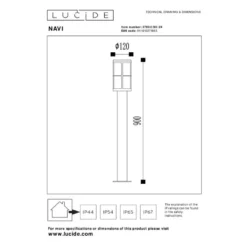 Lucide Navi IP54 Pylväsvalaisin 9 Lucide Navi IP54 Pylväsvalaisin -Valo Kauppa 5411212271983 4
