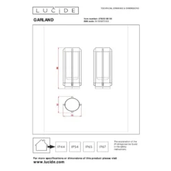 Lucide Garland IP44 Ulkopöytävalaisin -Valo Kauppa 5411212272133 5