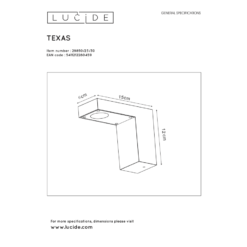 Lucide Texas Ulkoseinävalaisin 7 Lucide Texas Ulkoseinävalaisin -Valo Kauppa 5411212280459 3