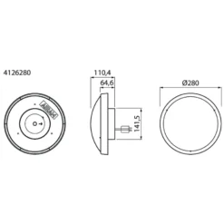 Airam Zeo Duo 280mm 3000/4000K Ledplafondi Kattopistotulpalla -Valo Kauppa 6435200249098 5