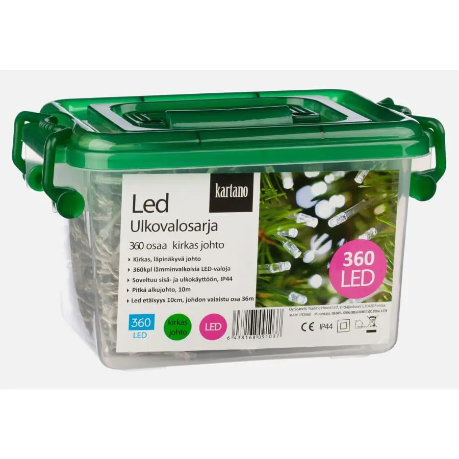 Kartano 360-osainen 36m Lämminvalkoinen Ledvalosarja 3 Kartano 360-osainen 36m Lämminvalkoinen Ledvalosarja