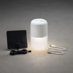 Konstsmide 7805-202 Assisi Valkoinen Solar Puutarhavalaisin -Valo Kauppa 7318308052021 2